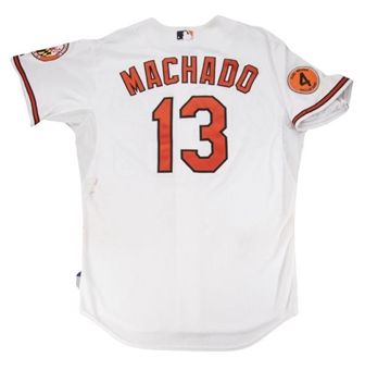 2013 Manny Machado Game Worn Baltimore Orioles Home Jersey (MLB Authenticated - PHOTO MATCHED)